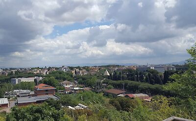 View towards Piramide Cestia from Monte Testaccio, Rome, Italy. Flickr: Jamie Heath