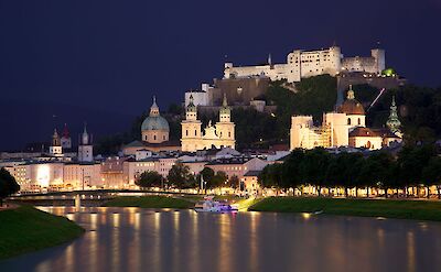 Salzach River & Old Town Salzburg, Austria. CC:Jiuguang Wang 