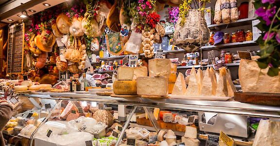 Meats and cheeses, Florence, Italy.