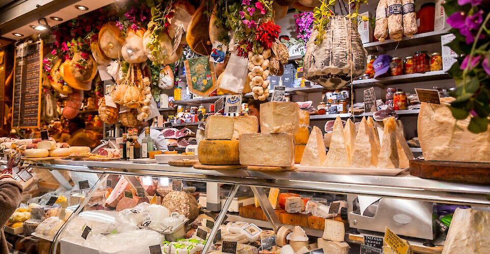 Meats and cheeses, Florence, Italy.