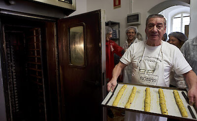 Making biscotti, Florence, Italy.