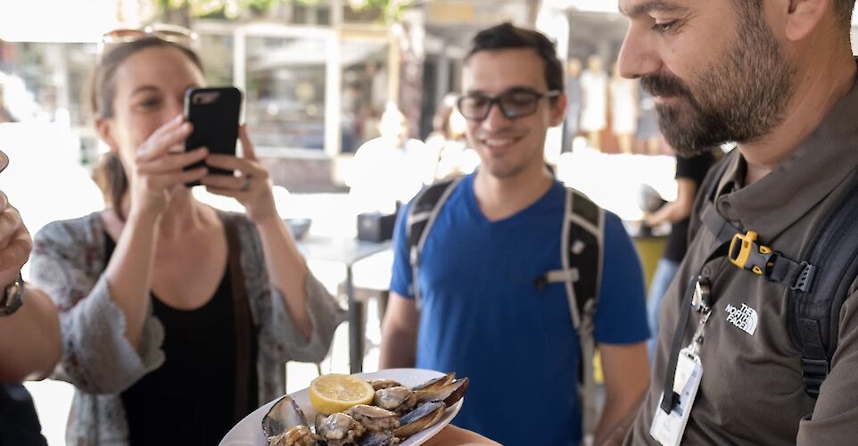 Oysters tasting, Istanbul, Turkey.