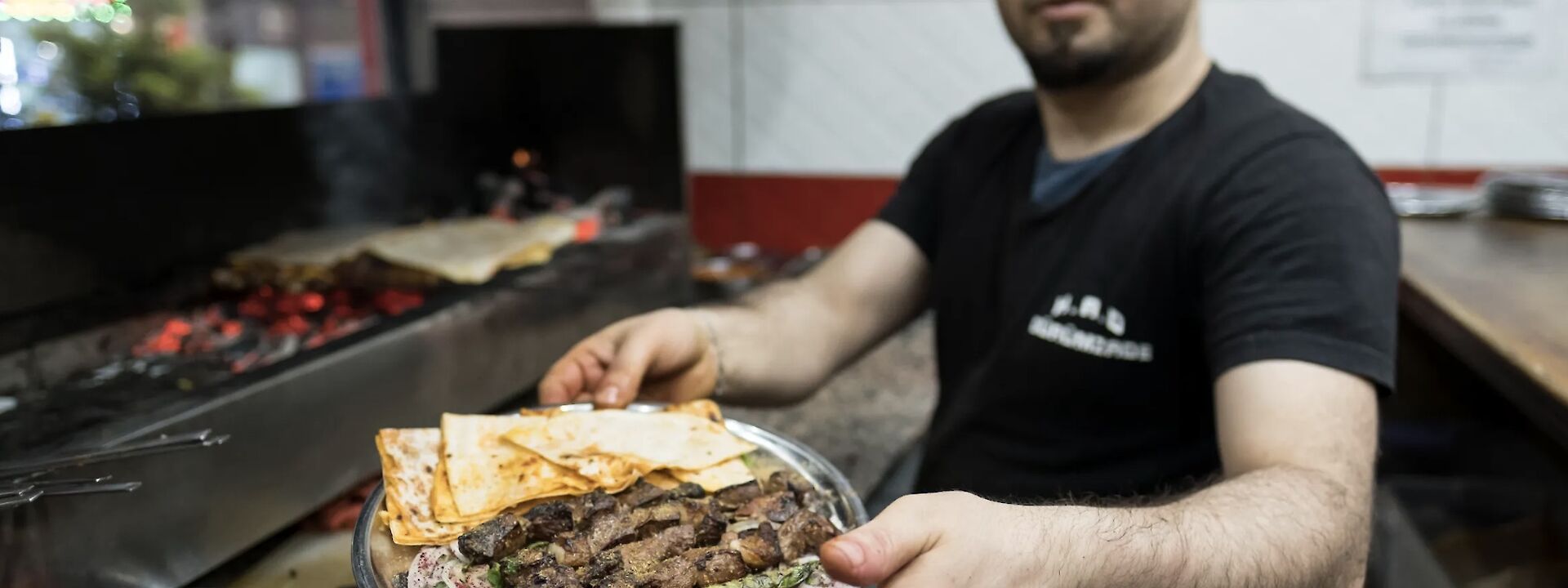Serving up street food, Istanbul.