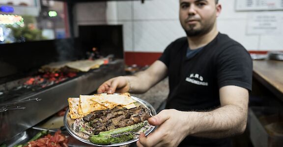 Serving up street food, Istanbul.