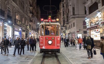 Tram in the city centre, Istanbul.