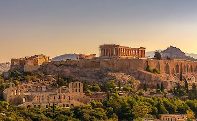 Acropolis at sunset, Athens, Greece. Unsplash: Constantinos Kollias