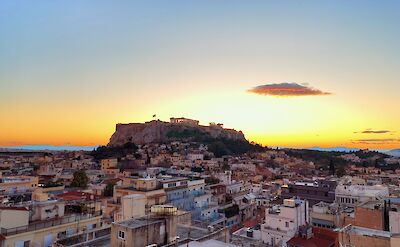 Athens at sunset, Greece. Unsplash: Christos Papandreou