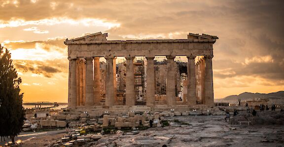 Parthenon at sunset, Athens, Greece. Unsplash: Josh Stewart