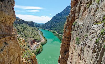 The Caminito del Rey above the Guadalhorce Gorge. pixabay:makalu