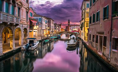 Venice in the evening, Italy. Unsplash: Federico Beccari