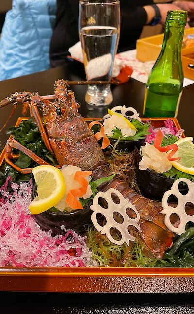 Fresh seafood dinners in Kyoto, Japan. ©Gea