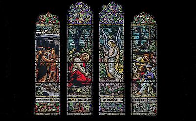 St. Columb's Cathedral stained-glass windows in Londonderry, Northern Ireland. Unsplash:K. Mitch Hodge