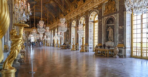 Interior of Palace of Versailles, France. Unsplash: Jean Philippe Del Berghe