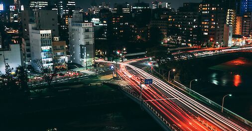 Hiroshima at night, Japan. Unsplash: Steffen Triekels