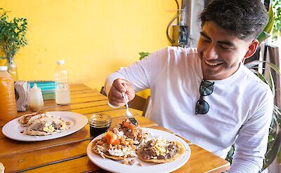 Enjoying brunch, Tulum, Mexico. CC:Mexico Kan Tours