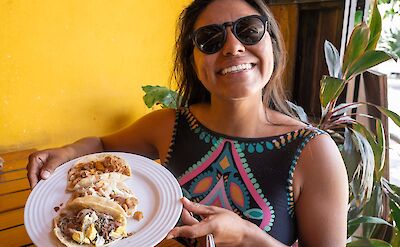 Showing off brunch, Tulum, Mexico. CC:Mexico Kan Tours