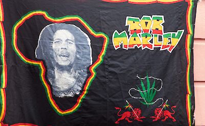 Flag with Bob Marley and Africa on. Sam Saunders@Flickr