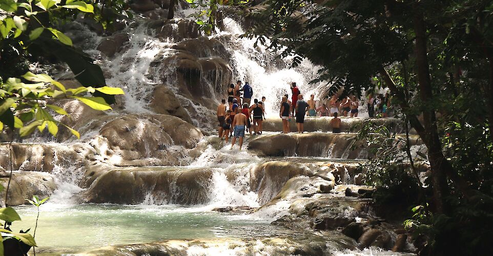 Climbing up Dunn's River Falls, Jamaica. Thank You (24 Millions ) Views@Flickr