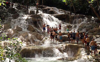 Climbing the waterfall at Dunns River Falls, Ocho Rios, Jamaica. Flickr: Thank You 24 millions views
