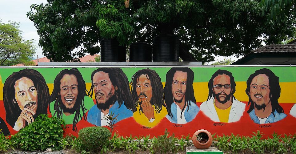 Colorful Bob Marley mural, Kingston, Jamaica. Barney Bishop@Flickr