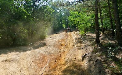 Riding an ATV in the forest. robert thigpen@Flickr