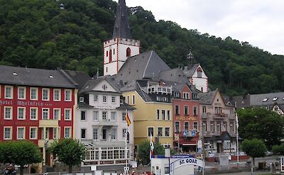 St. Goar is known for being in the middle of the Rhine Gorge, a UNESCO World Heritage Site. Flickr:Nigel Swales