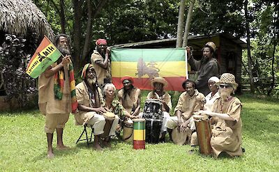 Rastafarian musicians, Jamaica.