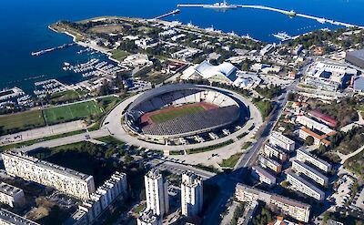 Poljud Stadium from above, Split, Croatia. CC:Given2Fly Adventures
