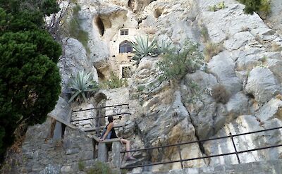 Admiring a cliff dwelling, Marjan Hill, Split, Croatia. CC:Given2Fly Adventures