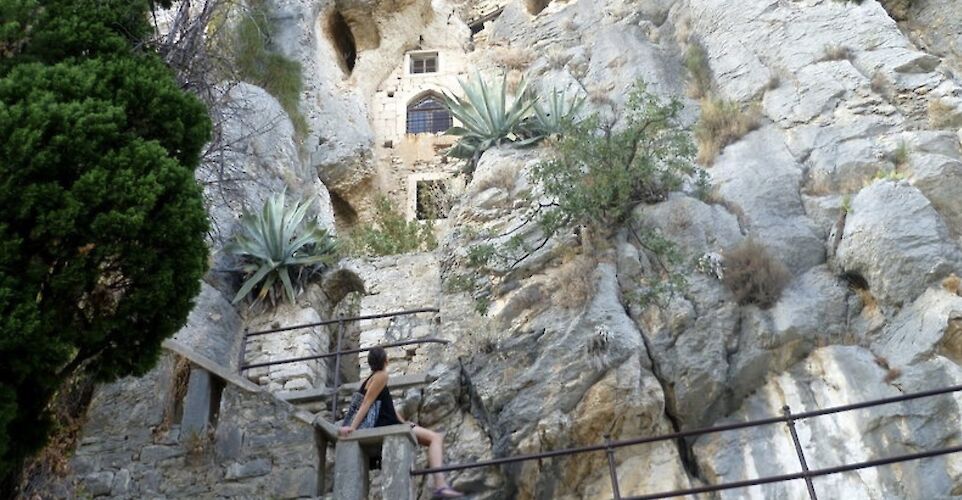 Admiring a cliff dwelling, Marjan Hill, Split, Croatia. CC:Given2Fly Adventures