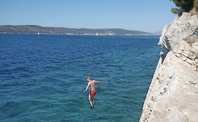 Cliff jumping, Split, Croatia. CC:Given2Fly Adventures