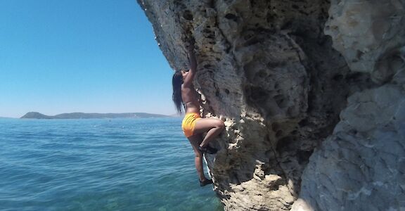 Scaling the cliffs, Split, Croatia. CC:Given2Fly Adventures