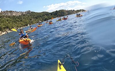 Guiding the kayaking group, Split, Croatia. CC:Given2Fly Adventures