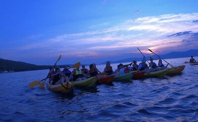 Kayaking at dusk, Split, Croatia. CC:Given2Fly Adventures