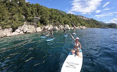 Exploring the Split coastline on paddleboards, Croatia. CC:Given2Fly Adventures