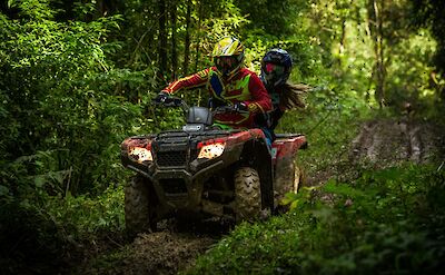 Driving along a muddy ATV track. Elievan Junior@Unsplash