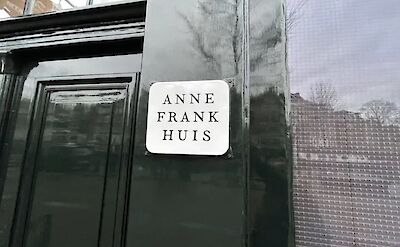 Anne Frank House entrance, Amsterdam, Holland. CC:Mikes Bike Tours Amsterdam