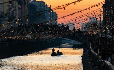 Canal in Milan at Sunset, Milan, Italy. Unsplash: Nicholas Loh