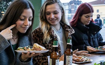 Tasting different dishes, Milan, Italy. CC:Eating Europe