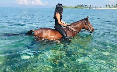 Riding a horse in the sea. Uzuri Safaris@Unsplash