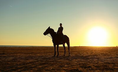 Horse riding at sunset. Chema Photo@Unsplash