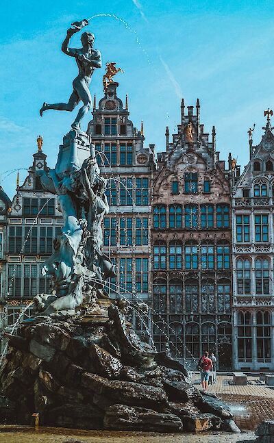 The Brabo Fountain in Antwerp. Unsplash: Daniels Joffe