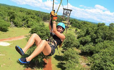 Ziplining above the trees, Jamaica. CC:El Sol Vida