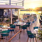 Outdoor cafe Sena Rhine River Cruise Ship