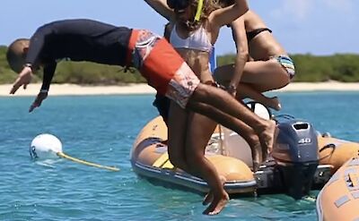 Jumping into the sea, Puerto Rico. CC:Kayaking Puerto Rico