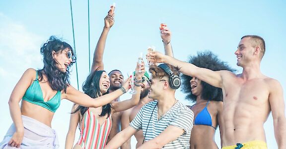 Partying with the DJ, Greece. CC:Athens Swimming Cruise