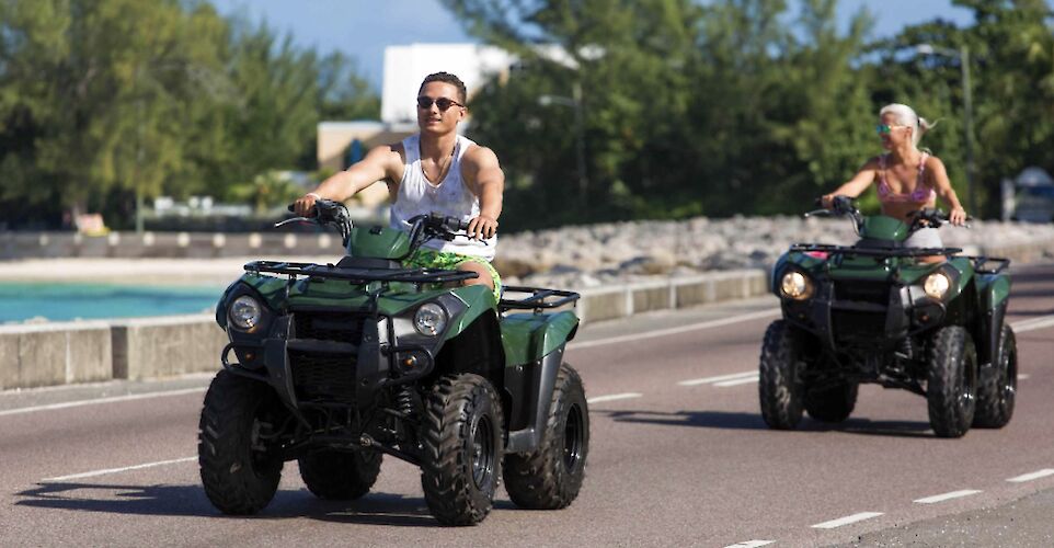 Riding ATVs, Nassau, Bahamas. CC:El Sol Vida