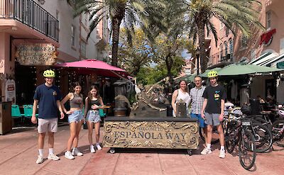 Posing at Espanola Way, Miami, Florida, USA. CC:Unlimited Biking