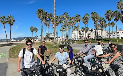 Posing for a group photo, Santa Monica, California, USA. CC:Unlimited Biking