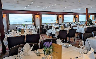 The restaurant on the MS Rigoletto | Holland Bike & Boat Tours